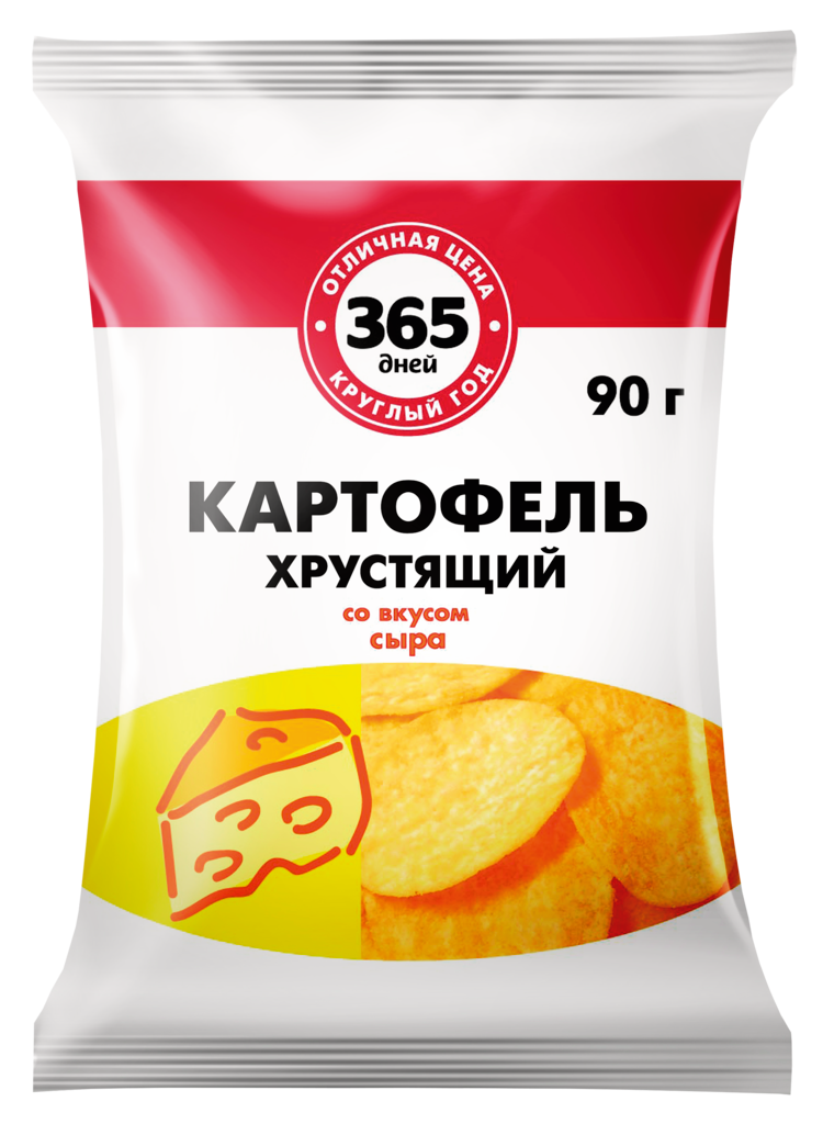 Чипсы картофельные 365 ДНЕЙ Хрустящие со вкусом сыра