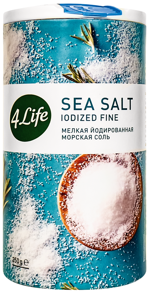 Соль морская 4 LIFE мелкая йодированная высший сорт