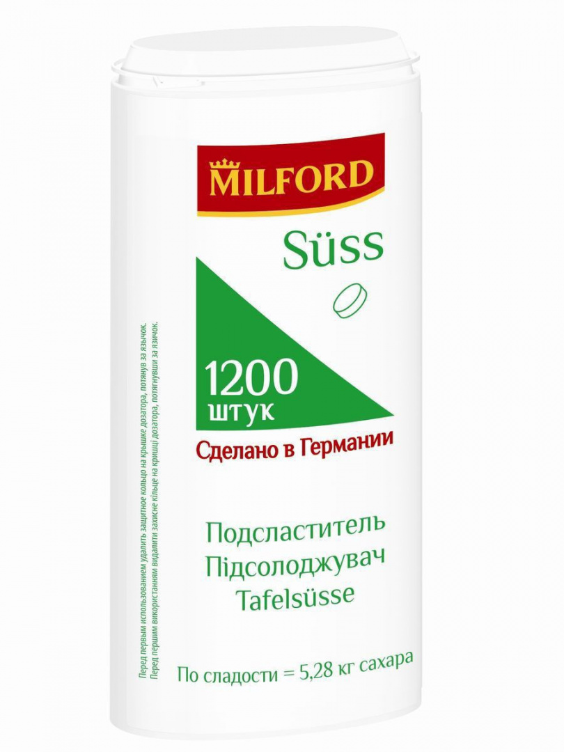Подсластитель MILFORD Suss на основе цикламата и сахарина, 1200шт