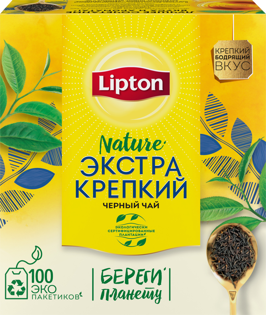 Чай черный LIPTON Экстра Крепкий  100пак