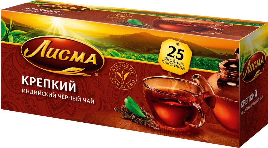 Чай черный ЛИСМА Крепкий, 25х2г