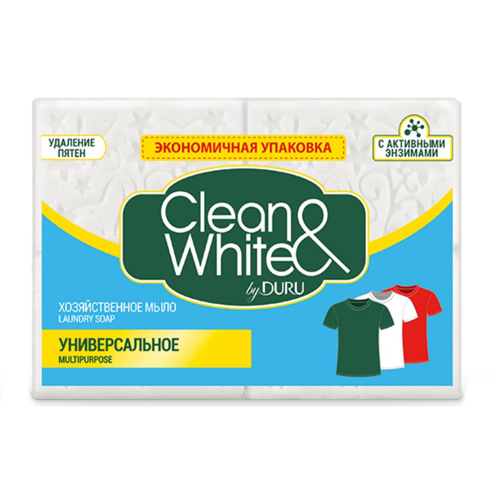 Хозяйственное мыло DURU Clean&White универсальное, 4шт