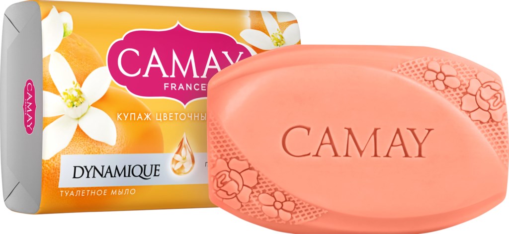 Туалетное мыло CAMAY Dynamique с ароматом розового грейпфрута