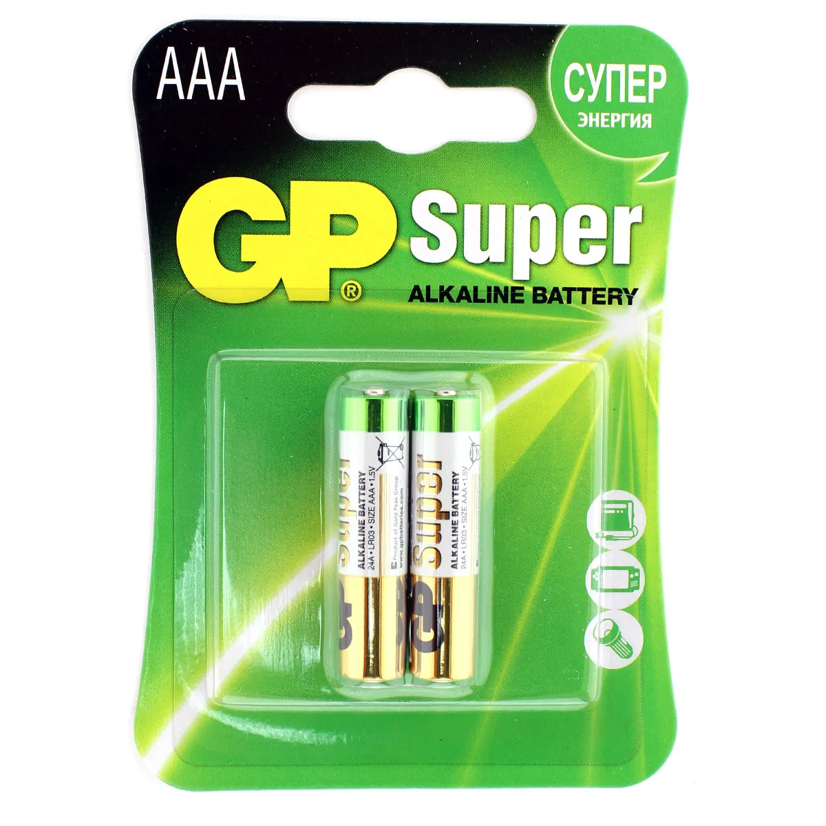 Батарейка GP Super Alkaline LR8 D425 типоразмер AAA, 2 шт